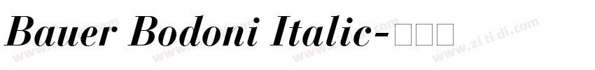 Bauer Bodoni Italic字体转换